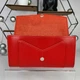 Гаманець шкіряний на кнопці Подвійний конверт Кайзер глянцевий Червоний - зображення 2