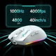 Миша Mechrevo M500HF ігрова з комбінованим підключенням USB, Bluetooth, USB 2.4ГГц, RGB, 4800DPI, білий - зображення 3