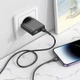 Мережевий зарядний пристрій Hoco N38 20 Вт PD QC3.0 USB-C/USB-A/Lightning з кабелем USB-C – Lightning 1 м чорний - зображення 5