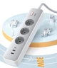 Мережевий фільтр Ugreen CD286 30W 3 AC Power Strip with Master Switch (2A1C) DE White (UGR-25357) - зображення 2