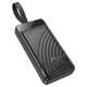УМБ Hoco J123B Element 30000 mAh 4USB/Type-C/Lightning, PD/QC, 5A/22.5W чорний з ліхтариком - зображення 4