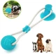 Іграшка для собак канат на присоску з м'ячем Dog Toy Rope блакитний - зображення 1