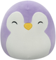 М'яка іграшка Squishmallows Little Plush Elle Purple Penguin W/Closed Eyes and White Belly 19см (0196566411425) - зображення 1