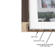 Фоторамка деревянная 15х21 под фото 10х15 багет: DL1906-04 Темное дерево (с глянцевым прозрачным пластиком 0.8мм, паспарту белое, двп с ножкой) EmojiFrame - изображение 7