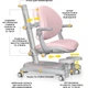 Детское кресло Mealux Ortoback Plus Pink (обивка розовая однотонная), Y-508 KP Plus - изображение 2