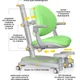 Детское кресло Mealux Ortoback Plus Green (обивка зеленая однотонная), Y-508 KZ Plus - изображение 2