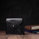 Маленький женский кошелёк из чёрной кожи GRANDE PELLE 545610 - изображение 6