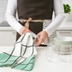 Набір кухонних рушників IKEA RINNIG 4 шт білий з зеленим 45х60 см 604.763.54 - зображення 2