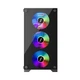 Корпус 1stPlayer X2-M-BK-4F1 Black без БП - изображение 2