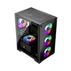 Корпус 1stPlayer X2-M-BK-4F1 Black без БП - изображение 5