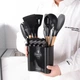 Набір кухонних предметів Kitchen Set 13 предметів Силікон Чорний - зображення 1