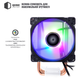 Процессорный кулер QUBE QB-OL1000GT (120mm/4pin/700-1800RPM/37.2dBA/4 тепл. трубки/3pin 5V ARGB) - изображение 5