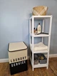 Стелаж (этажерка) 1150х360х360 мм WoodDecor из натурального дерева 4 полочки Белый - изображение 5