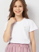 Подростковая патриотическая футболка для девочки Smile Time Ukraine Flower ULL36-32-2-3 158 см Белая (st_2000000165523) - изображение 11