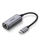 Провідний мережевий адаптер USB C - RJ45 Ethernet UGREEN Thunderbolt 3 ‎Grey (CM199) - зображення 1