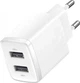Зарядний пристрій Baseus Compact Charger 2USB 10.5W, білий, EU (CCXJ010202) - зображення 2