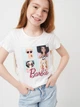 Подростковая футболка для девочки Disney Barbie EX1133 134-140 см Белая (3609086971289) - изображение 4