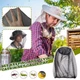 Антимоскітна сітка від комарів на голову Anti Mosquito накомарник для головних уборів чорний проти москітка - зображення 7