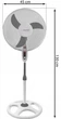 Вентилятор Esperanza 16'' стоячий Typhoon білий EHF002WE - зображення 2