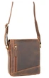 Коричневая кожаная сумка через плечо Visconti S7 OIL TAN Bag A5 - изображение 1