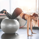 М'яч для фітнеса EasyFit, Діаметр 85 см, Максимальне навантаження 120 кг, ПВХ, Сірий - изображение 4