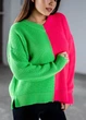 Светр "Кетрін" Салатово-Малиновий 44-48 Oversize Anika 000005537 - изображение 3