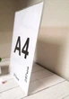 Менюхолдер L-подібний А4 вертикальний акріл прозорий 2 мм 21 х 29,7 см - изображение 2