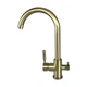 Кран кухонный двойной излив GLOBUS LUX GLLR-0333-8-StSTEEL бронзовый нержавеющая сталь 000014072 - изображение 3