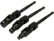 Набор шарнирных переходников HEX-квадрат, 1/4"-3/8"-1/2", 125 мм, CrV 50BV3, 3 шт. YATO (YT-04641) - изображение 3