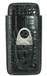 Футляр для трьох сигар Croco Design Black - изображение 1