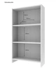 Етажерка маленька Doros 61×113×22 білий - изображение 2