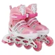 Роликовые коньки раздвижные с защитой и шлемом Power Supers 9456 размер 35-38 Pink-White - изображение 3