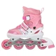 Роликовые коньки раздвижные с защитой и шлемом Power Supers 9456 размер 35-38 Pink-White - изображение 4