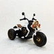 Детский электромотоцикл U-MAX Retro 2029 Белый с подсветкой фар и музыкальным плеером - изображение 2