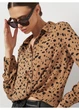 Блуза boohoo 38 Темно-бежевый HA4147_черн.пятна - изображение 4