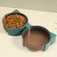 Миска Taotaopets 198807 Green для котов двойная с ушками - изображение 3