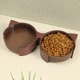 Миска Taotaopets 198807 Burgundy для котов двойная с ушками - изображение 3