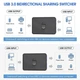 USB 3.0 перемикач, Механічний комутатор, світч на 3 порти Folem CC1 - зображення 6