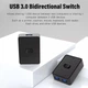 USB 3.0 перемикач, Механічний комутатор, світч на 3 порти Folem CC1 - зображення 8