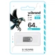 Флеш-накопитель моноблок Flash Wibrand USB 2.0 Hawk 64Gb WI2.0/HA64M1S Silver - изображение 2