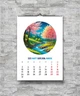 Календарь настенный перекидной АКВАРЕЛЬ КРУГИ 13 ЛИСТОВ ENTERSTORE 42х29.7 см (ART 250152) - изображение 4