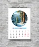 Календарь настенный перекидной АКВАРЕЛЬ КРУГИ 13 ЛИСТОВ ENTERSTORE 42х29.7 см (ART 250152) - изображение 13