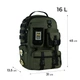 Рюкзак Kite Education teens 45x31x13.5 см 16 л хакі (K24-2596L-2) - зображення 4