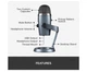 Мікрофон для ПК / для стрімінгу, подкастів Blue Microphones Yeti Nano Shadow Grey - зображення 4