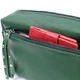 Кожаная сумка со стильным бегунком Vintage 22651 зеленая - изображение 9