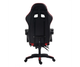 Ігрове комп'ютерне крісло для геймерів та роботи для дому EC GAMING 2806 Чорно-червоне обшите екошкірою та з підставкою для ног - зображення 5