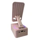 Держатель подставка для телефона с колонкой и микрофоном Microphone speaker set AND K18 розовая - изображение 8