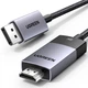 Кабель UGREEN&nbsp;DP115 Перехідник DisplayPort to HDMI 8K HDR, Dolby, HDCP2.3, DSC1.2a, 32.4 Гбіт/с плетений, сумісний з монітором Dell, HP, HDTV, AMD NVIDIA Grey (80395) - зображення 1