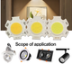 Сверхяркий светодиод COB на подложке d=20мм led 3w 9-12v белый теплый - изображение 4