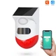 Вулична автономна сигналізація Tuya WiFi із сонячною зарядкою та ІЧ датчиком руху, сиреною, пультом, оповіщення на смартфон - зображення 1